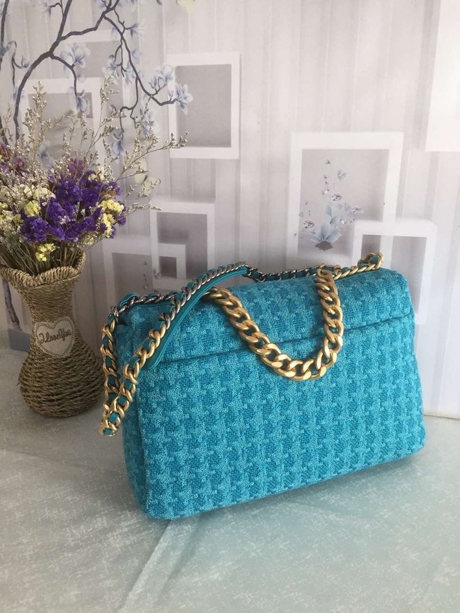 CHANEL 19 Flap Bag AS1162 blue