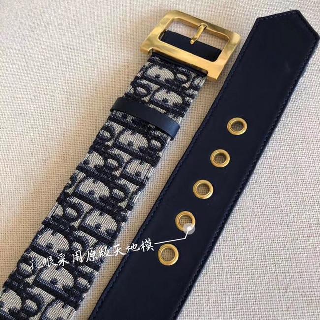Dior Wide leather belt with 50 mm D4261 Royal Blue