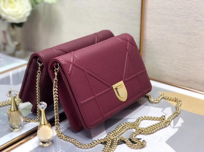 DIORAMA CALFSKIN CLUTCH M49P purplish