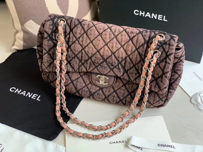 CHANEL Denim flap bag AS1112 pink