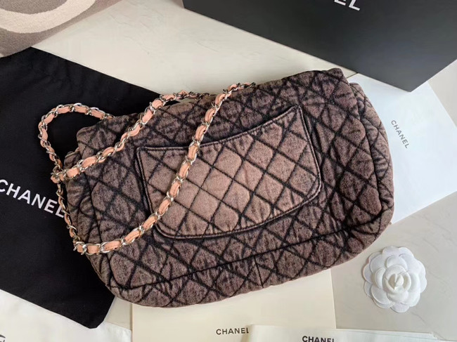 CHANEL Denim flap bag AS1112 pink