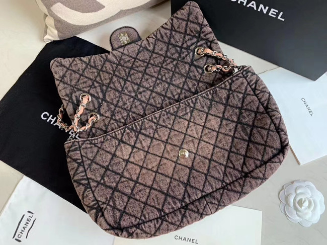 CHANEL Denim flap bag AS1113 pink