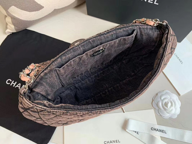 CHANEL Denim flap bag AS1112 pink