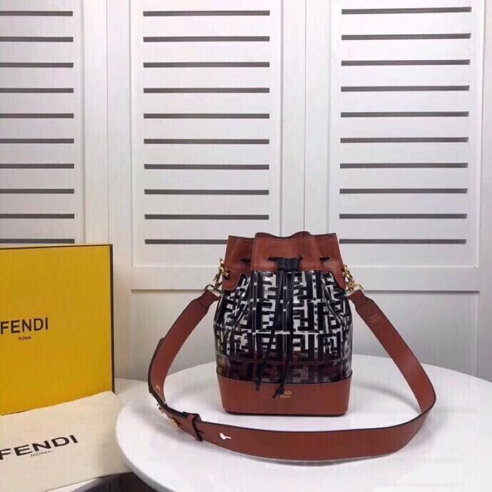 Fendi MON TRESOR leather bag 8BT298A black