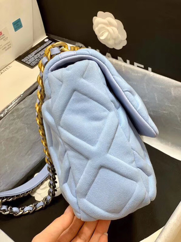 CHANEL 19 Flap Bag AS1160 light blue