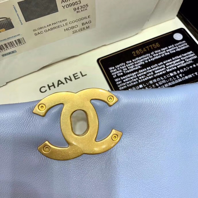 CHANEL 19 Flap Bag AS1160 light blue