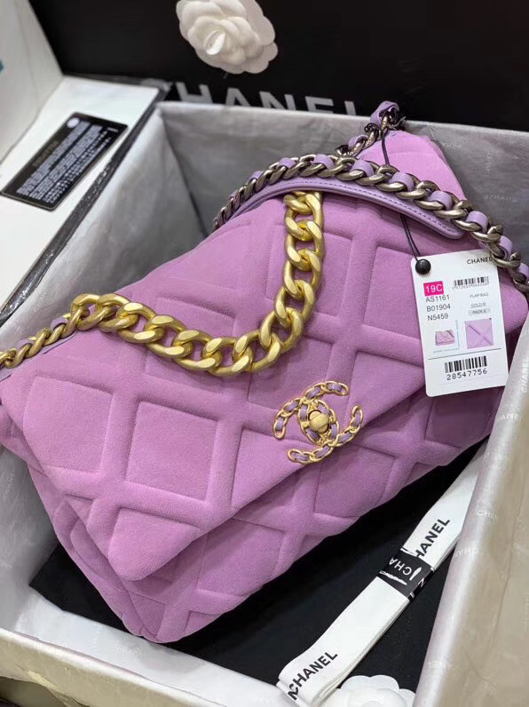 CHANEL 19 Flap Bag AS1161 Lavender