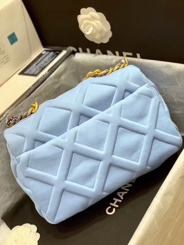 CHANEL 19 Flap Bag AS1161 light blue