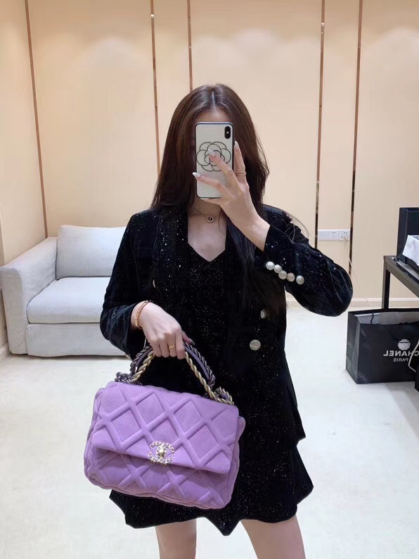 CHANEL 19 Flap Bag AS1160 AS1161 AS1162 Lavender