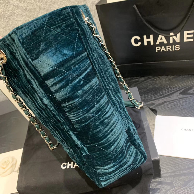 Chanel velvet Shoulder Bag AS1516 blue