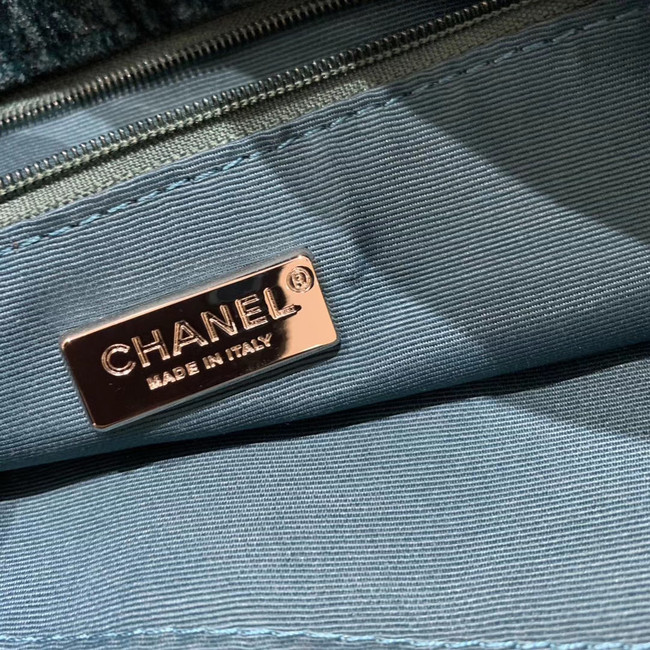 Chanel velvet Shoulder Bag AS1516 blue