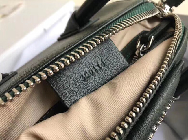 Givenchy Grained Calfskin Small Antigona Bag BB0511 Blackish green