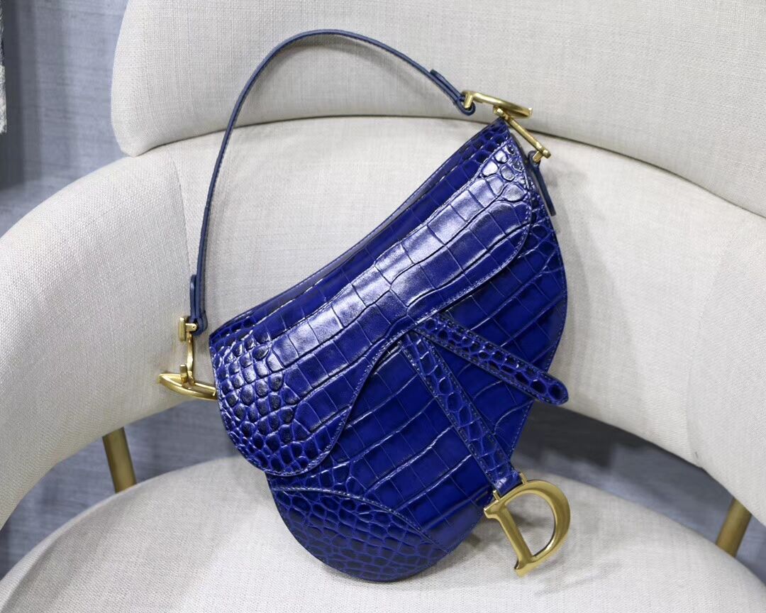 Dior SADDLE SOFT CALFSKIN BAG C9045 blue