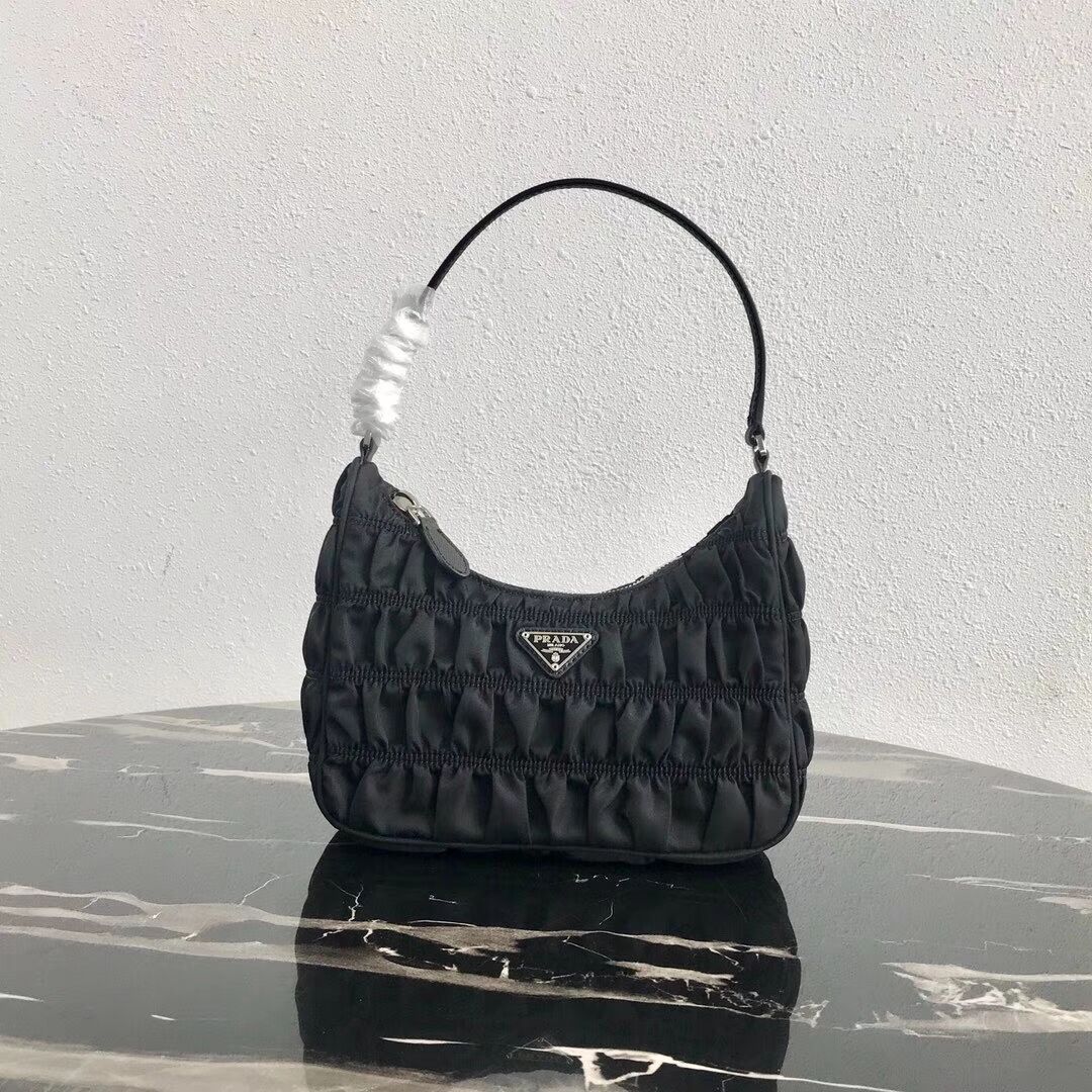 Prada Nylon and Saffiano leather mini bag 1NE204 black