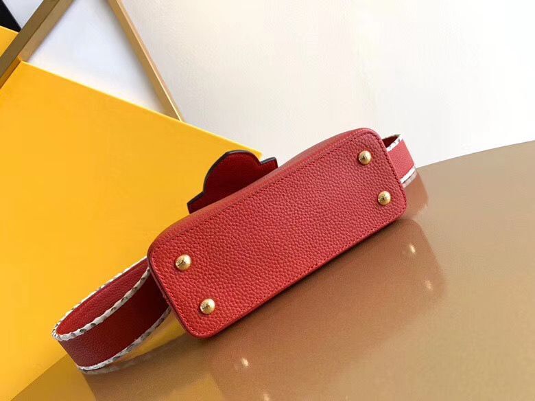 Louis Vuitton CAPUCINES PM Original Python Leather N80041 Red