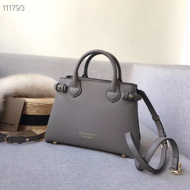 BurBerry Leather Tote Bag 7461 grey