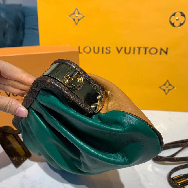 Louis Vuitton Original Leather Clutch M67606 Green&Brown