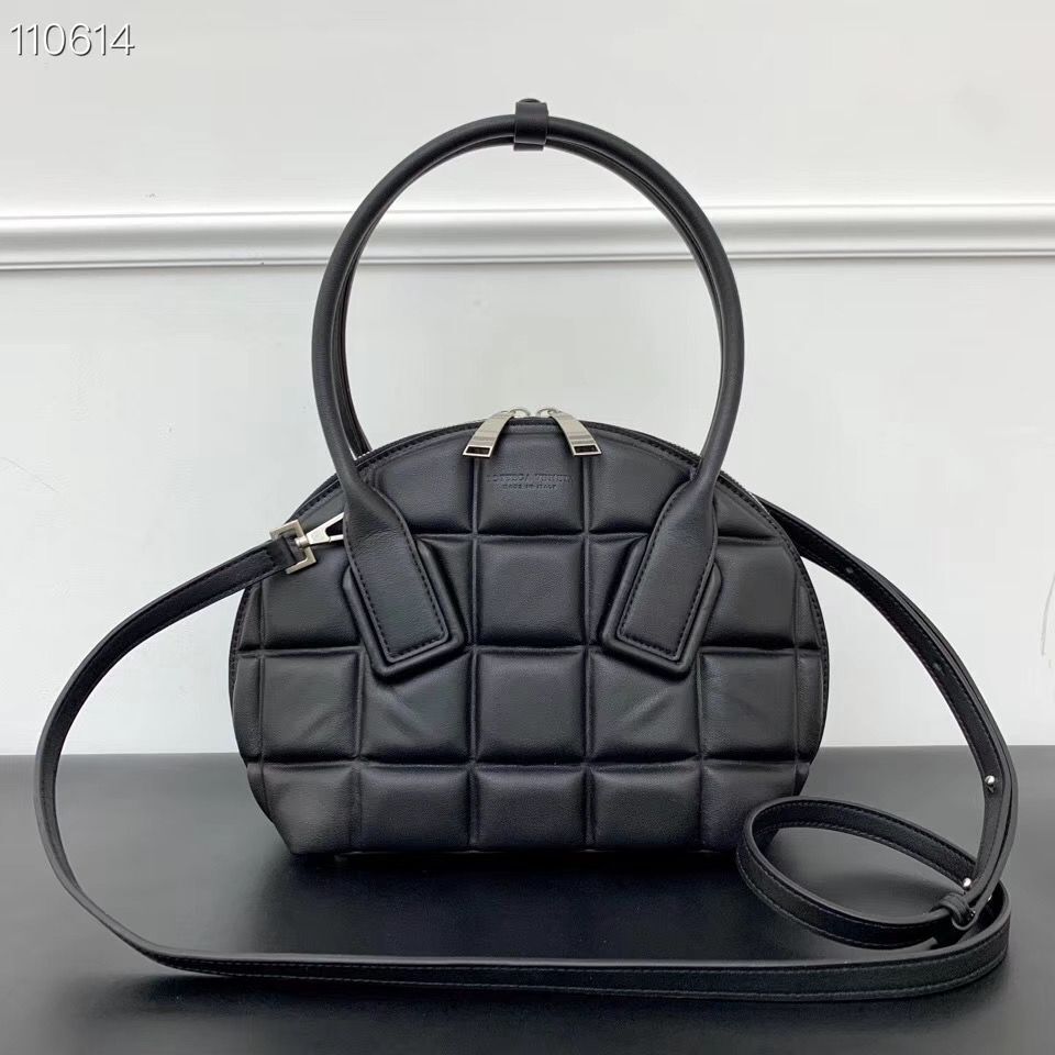 Bottega Veneta Original Woven Leather Square Shell Bag BV67130 Black