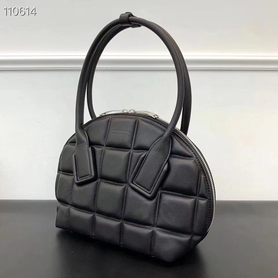 Bottega Veneta Original Woven Leather Square Shell Bag BV67130 Black