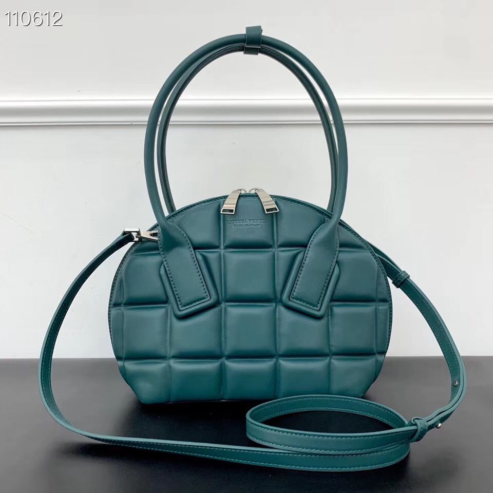 Bottega Veneta Original Woven Leather Square Shell Bag BV67130 Green