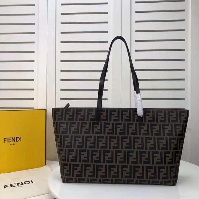 FENDI Shopper canvas bag F8008 brown