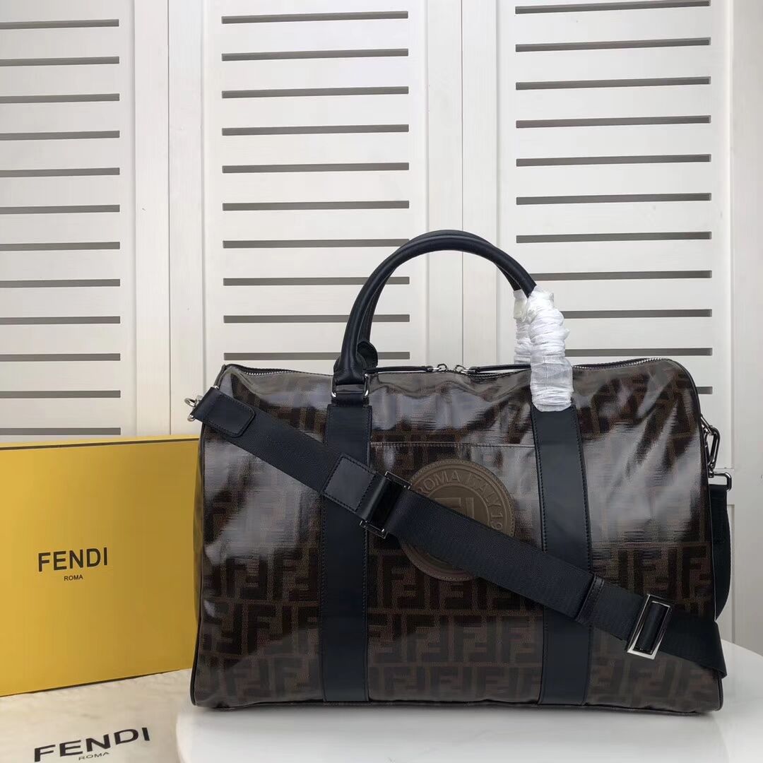 FENDI Travelling bag F7012 dark brown