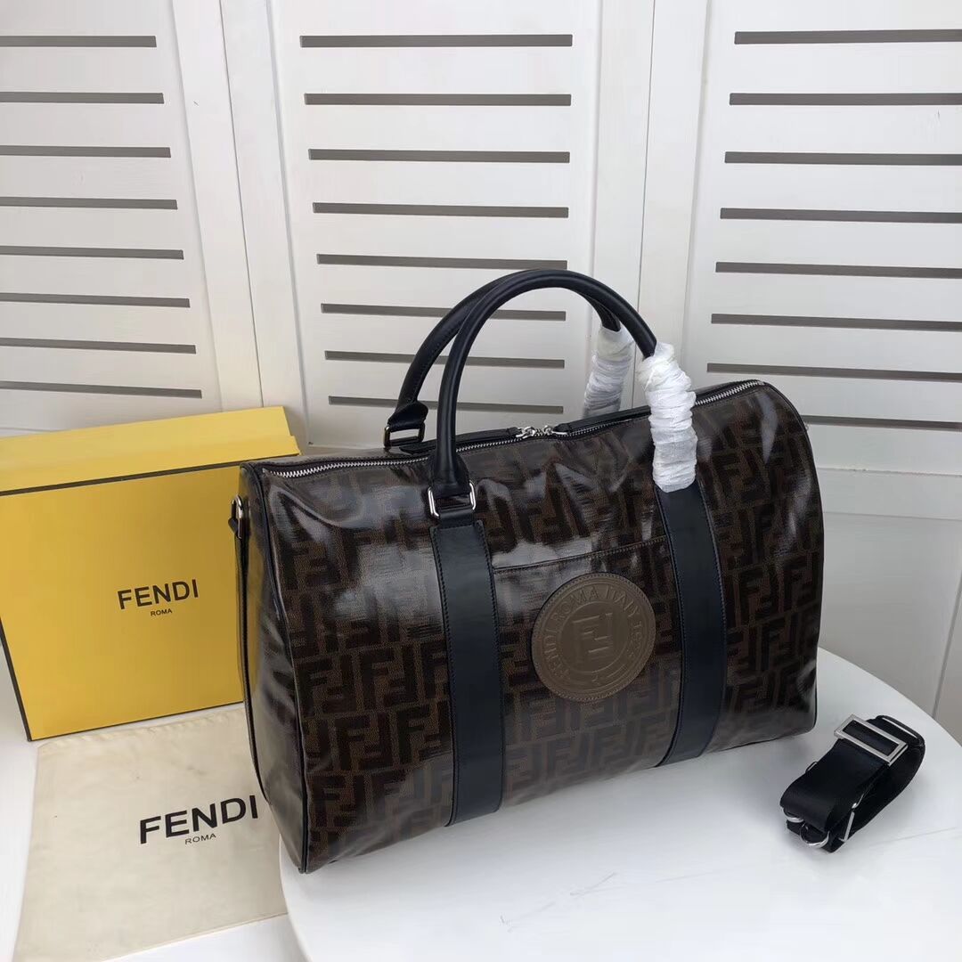 FENDI Travelling bag F7012 dark brown