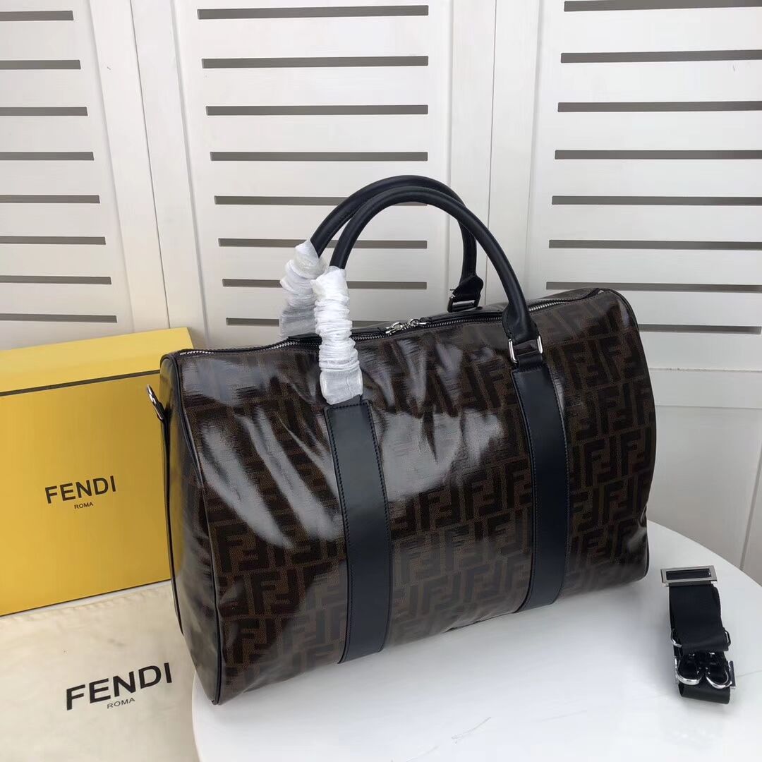 FENDI Travelling bag F7012 dark brown