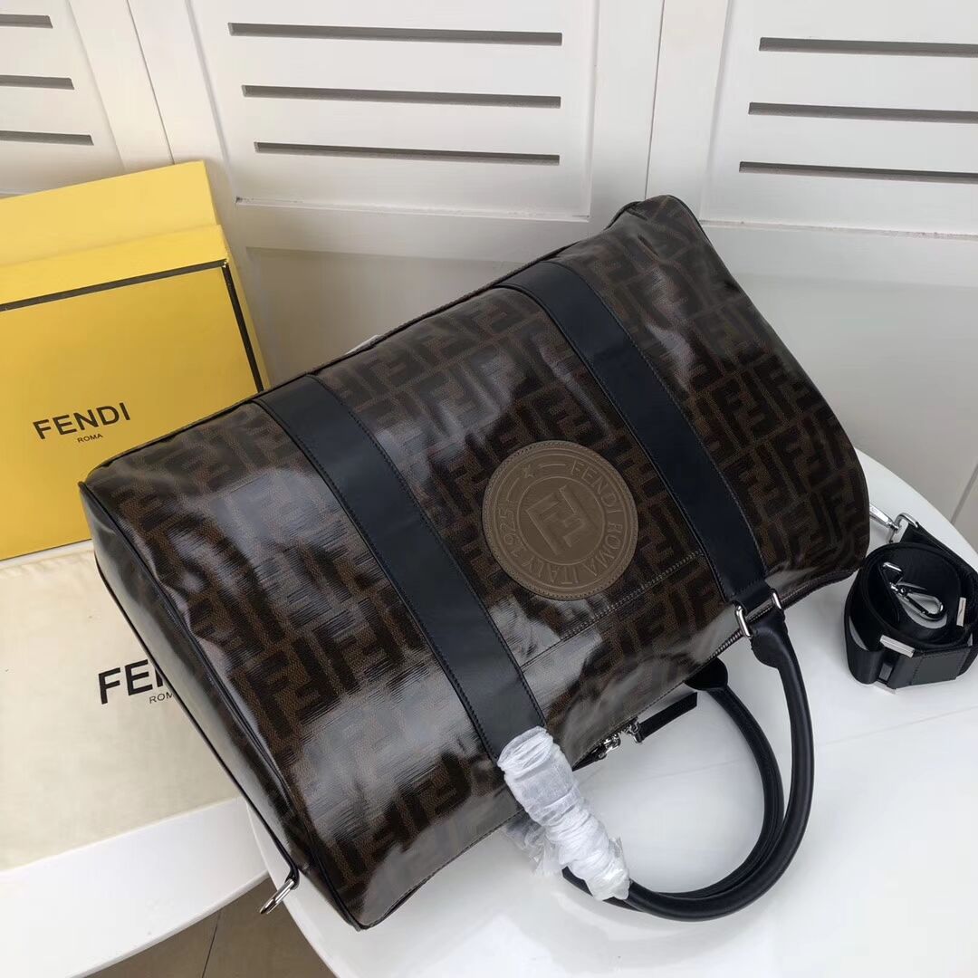 FENDI Travelling bag F7012 dark brown