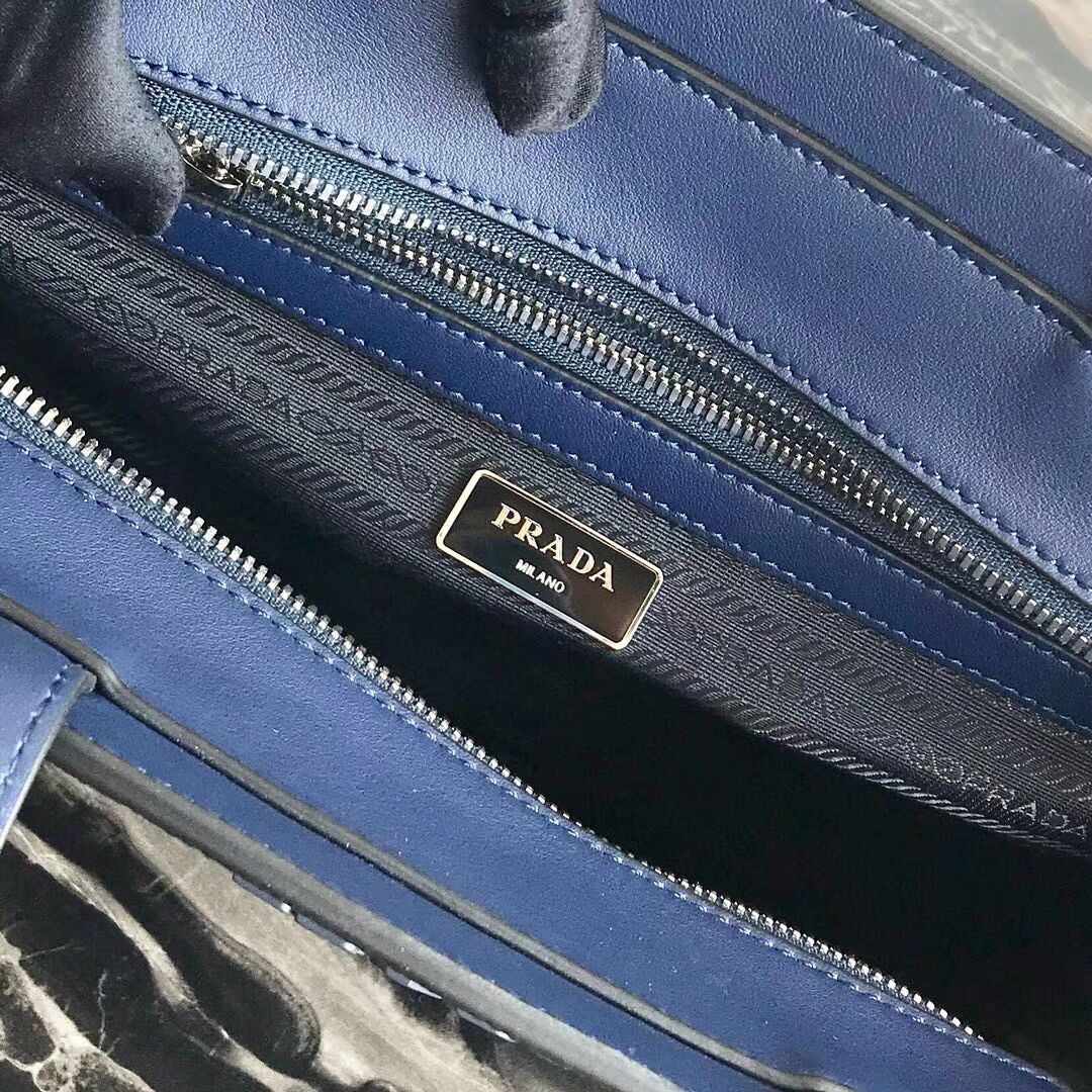 Prada Embleme Saffiano leather bag 1BG288 blue