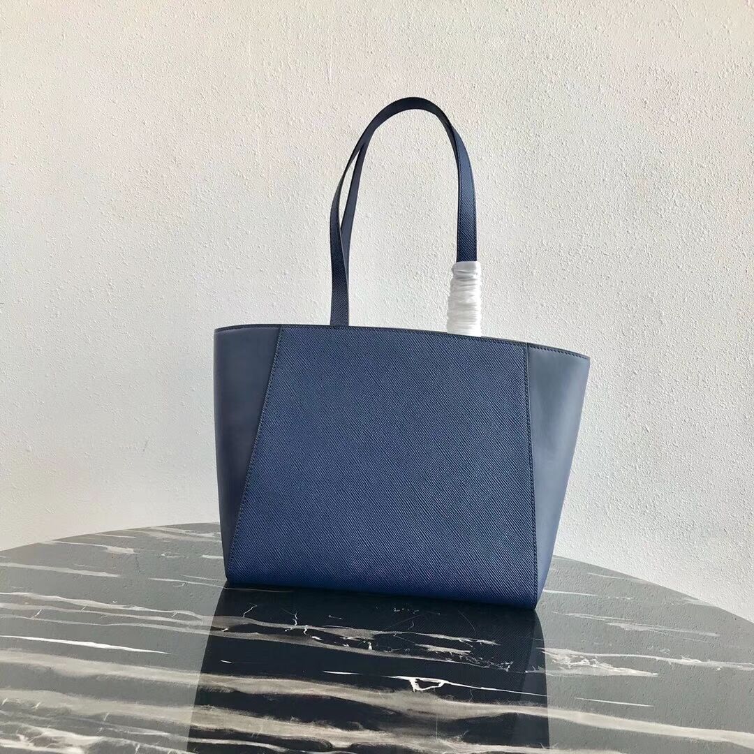 Prada Embleme Saffiano leather bag 1BG288 blue