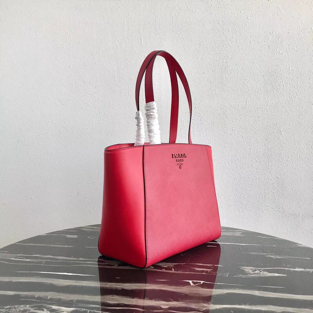 Prada Embleme Saffiano leather bag 1BG288 red