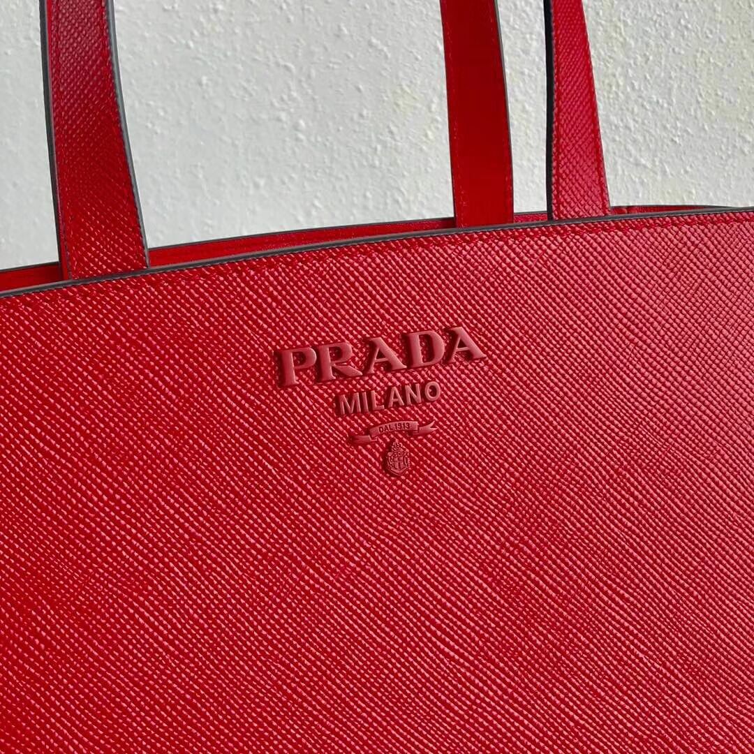 Prada Embleme Saffiano leather bag 1BG288 red