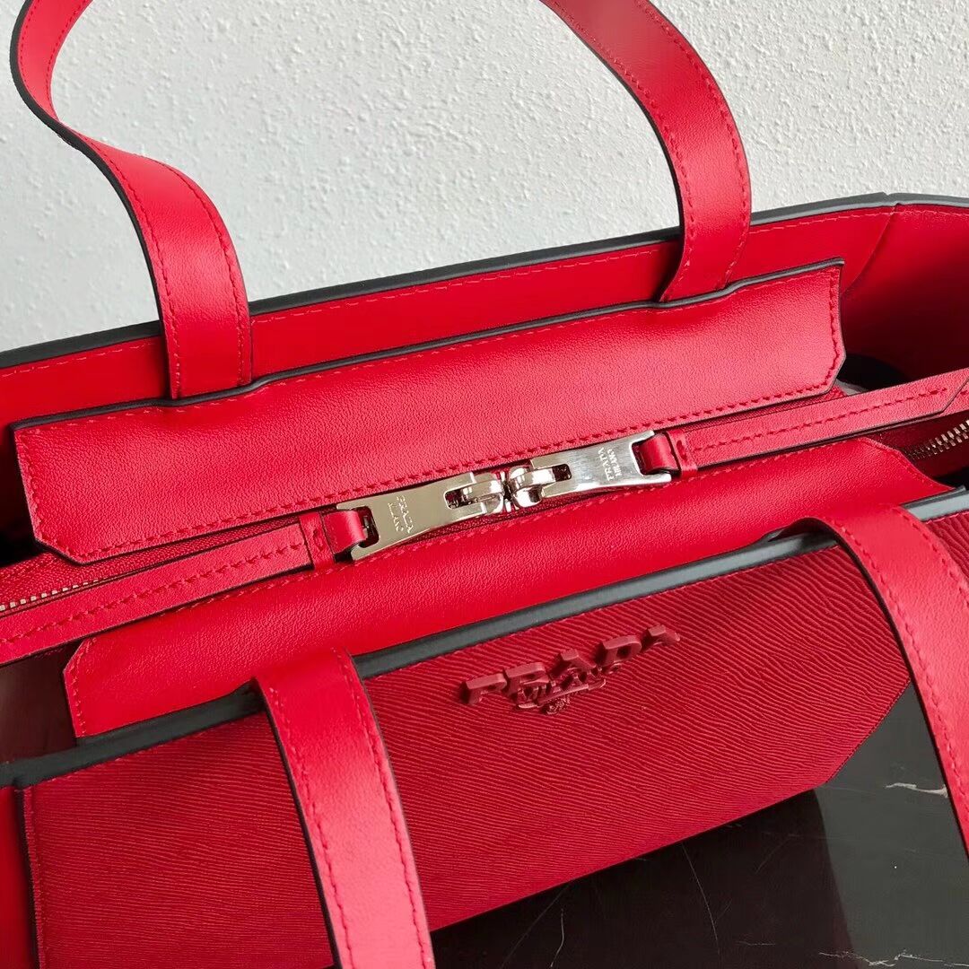 Prada Embleme Saffiano leather bag 1BG288 red