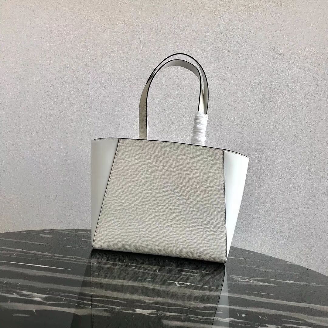 Prada Embleme Saffiano leather bag 1BG288 white