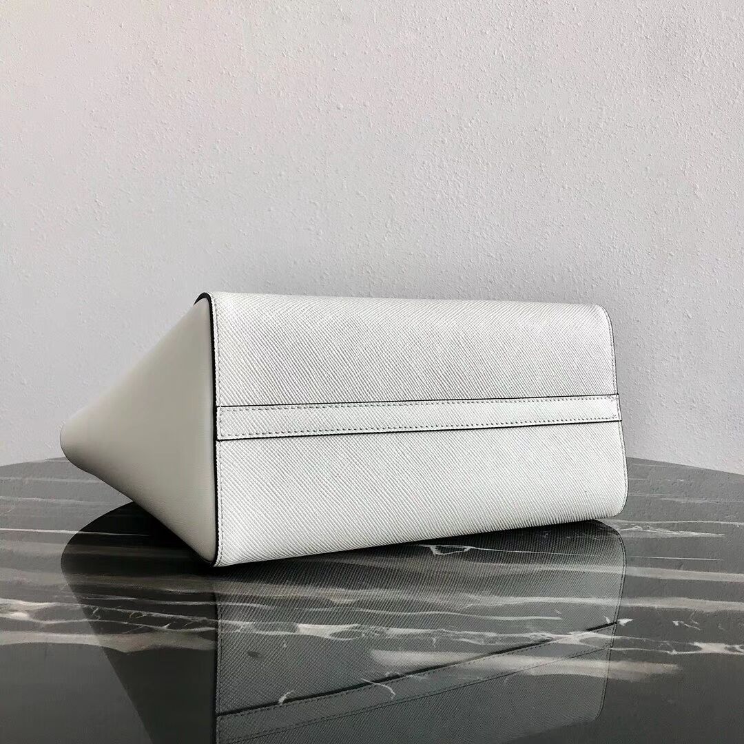 Prada Embleme Saffiano leather bag 1BG288 white