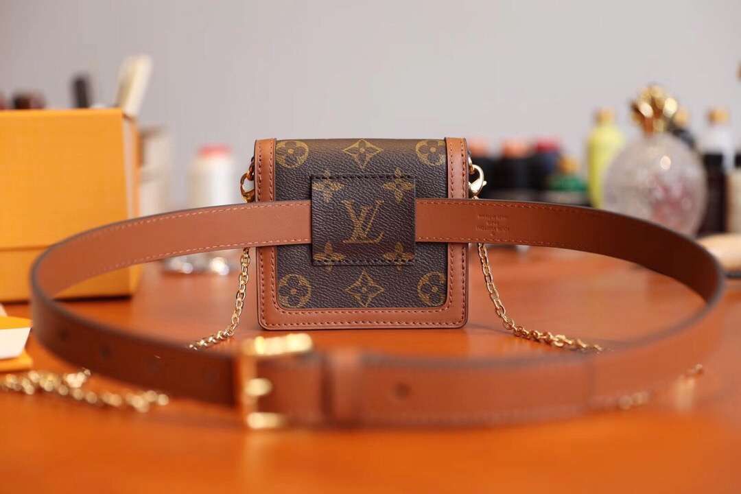 Louis Vuitton Monogram Canvas Original Leather DAUPHINE BB Belt Bag M68621 Brown