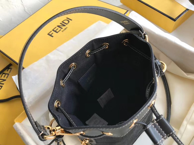 FENDI MON TRESOR Mini bag in black canvas 8BS010