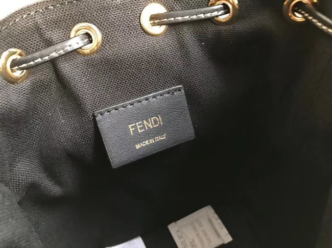 FENDI MON TRESOR Mini bag in black canvas 8BS010