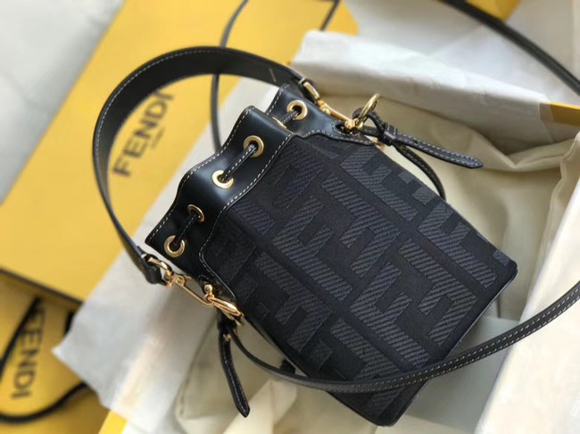 FENDI MON TRESOR Mini bag in black canvas 8BS010