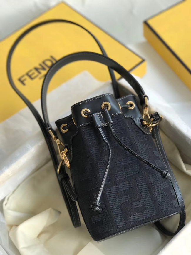 FENDI MON TRESOR Mini bag in black canvas 8BS010