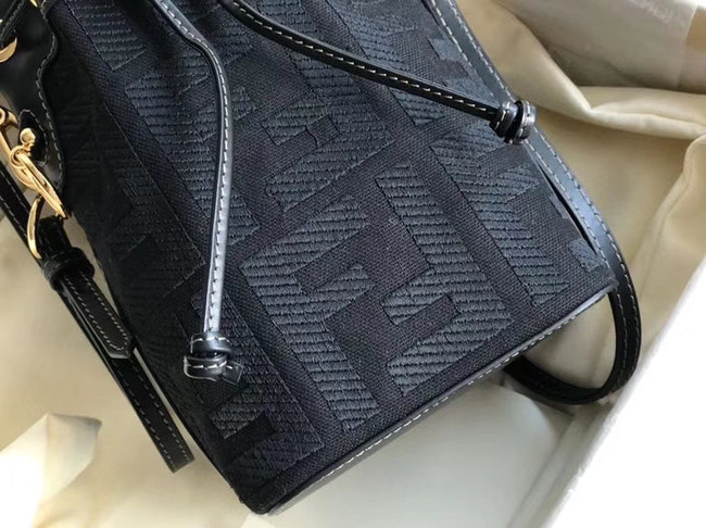 FENDI MON TRESOR Mini bag in black canvas 8BS010