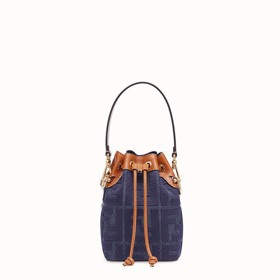 FENDI MON TRESOR Mini bag in blue canvas 8BS010