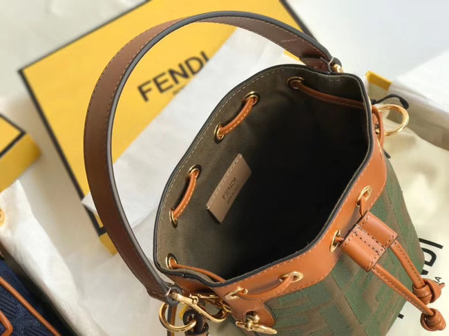 FENDI MON TRESOR Mini bag in green canvas 8BS010