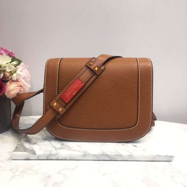 VALENTINO Origianl leather shoulder bag 0705 tan