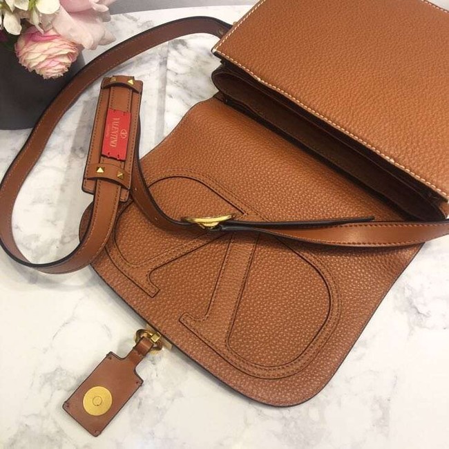 VALENTINO Origianl leather shoulder bag 0705 tan