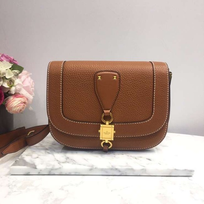 VALENTINO Origianl leather shoulder bag 0705 tan