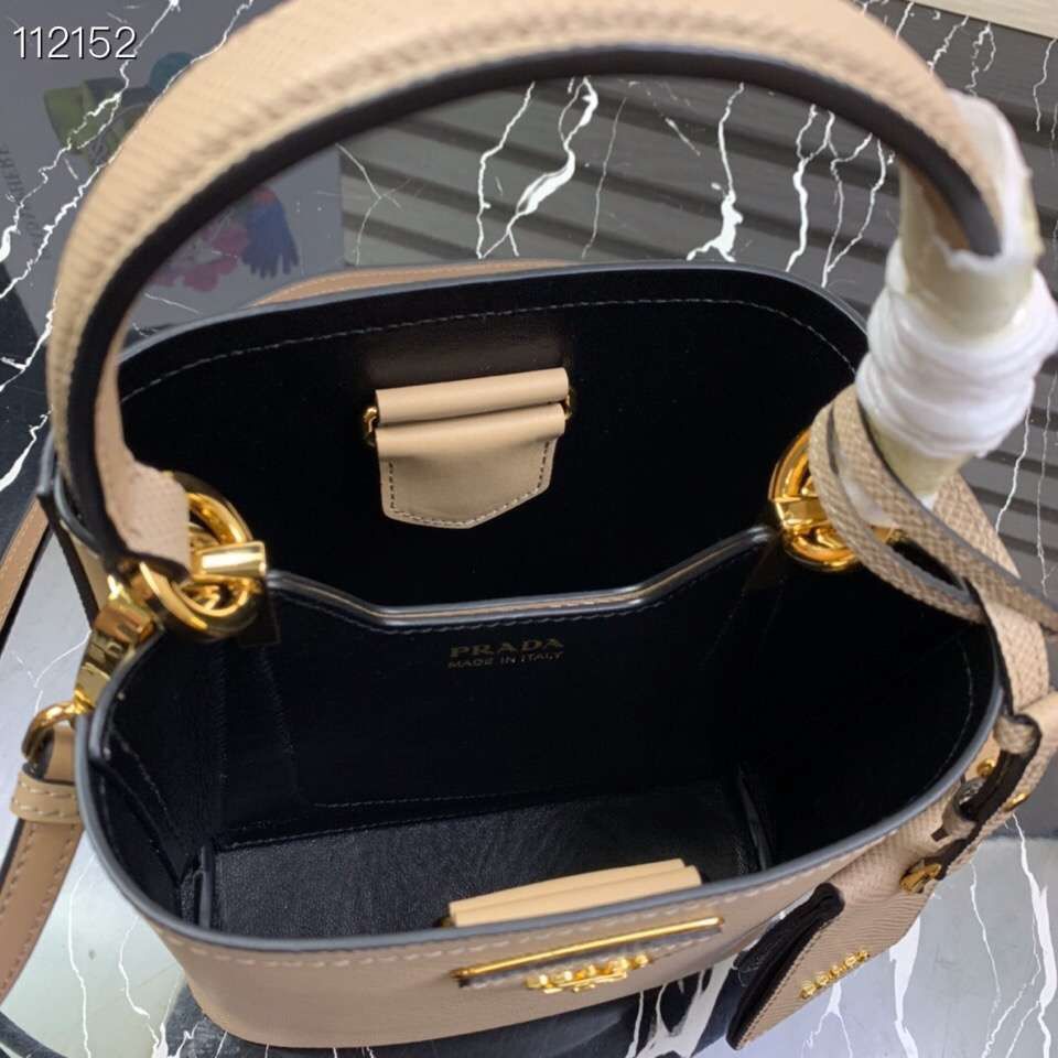 Prada Panier small Original Saffiano Bag 1BA217 Apricot