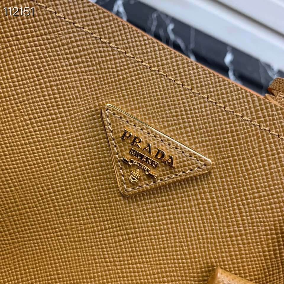 Prada Panier small Original Saffiano Bag 1BA217 Brown