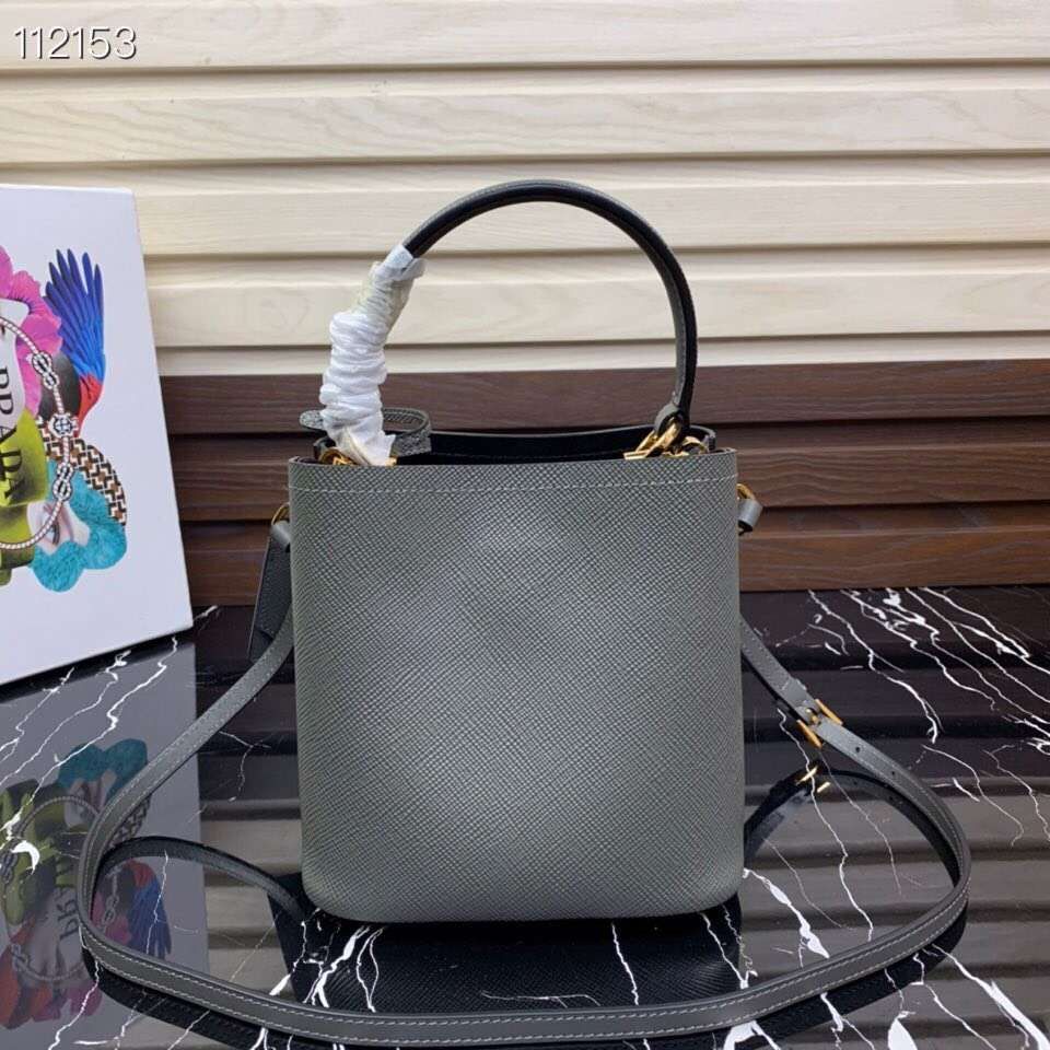 Prada Panier small Original Saffiano Bag 1BA217 Gray